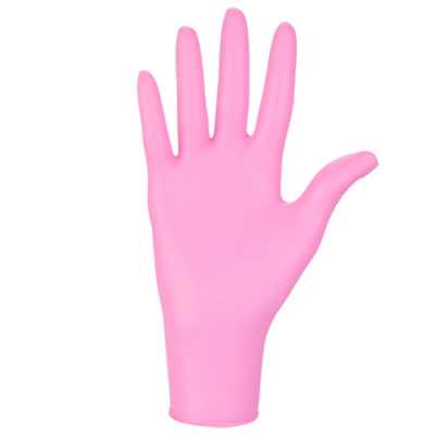 100st Handskar Nitril - Storlek: Medium - Rosa