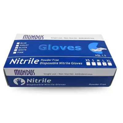 Victoria Vynn - Sverige 100st Handskar Nitril - Storlek: XS - Svart