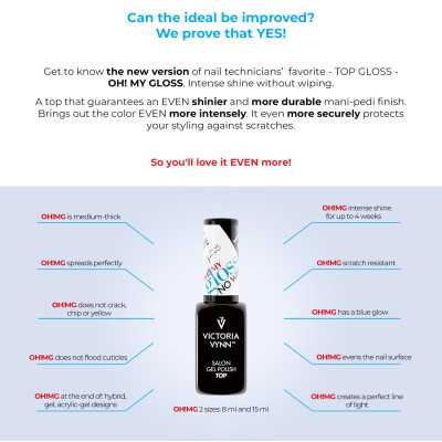 Victoria Vynn - Sverige Top coat - Top Oh! My Gloss - No wipe - 8 ml - Victoria Vynn - Gel Polish