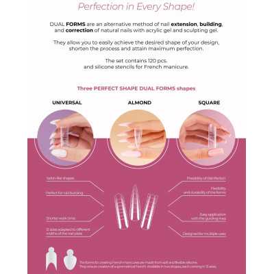 Victoria Vynn - Sverige Silikonmallar / Tippar - Dual form - Square 120st - Victoria Vynn