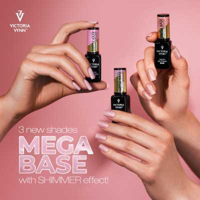 Victoria Vynn - Sverige Gel Polish -  Mega Base - Shimmer Peach - 8ml - Victoria Vynn